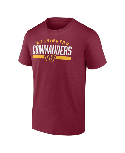 Shop Fanatics Men's  Burgundy Washington Commanders Arc And Pill T-shirt