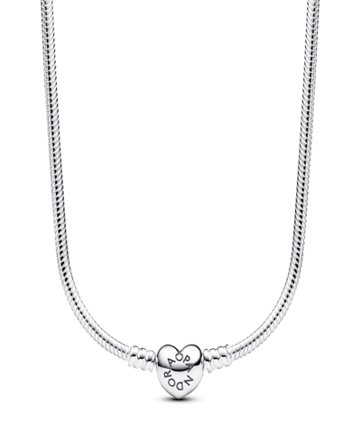 Pandora Sterling Silver Snake Chain Necklace In Silver