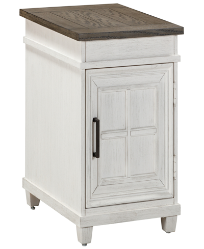 Macy's Dawnwood 24" Wood Chairside Table, Created For  In White