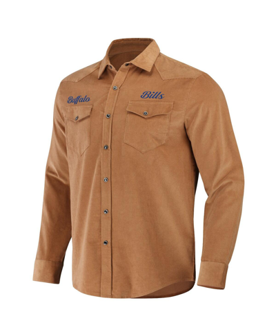 Fanatics Men's Nfl X Darius Rucker Collection By  Tan Los Angeles Chargers Western Full-snap Shirt In Tan