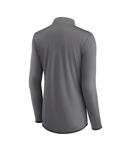 Fanatics Branded  Gray Seattle Seahawks Corner Long Sleeve 1/4 Zip Top In Gray