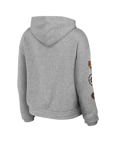 Wear By Erin Andrews Heather Gray Cincinnati Bengals Full-zip Hoodie In Heather Gray