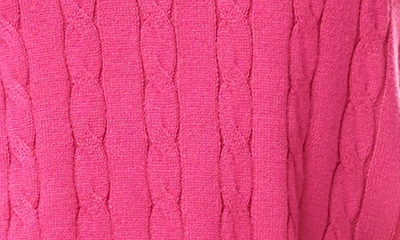 Shop By Design Natalia Cable Knit Sleeveless Sweater In Fuchsia