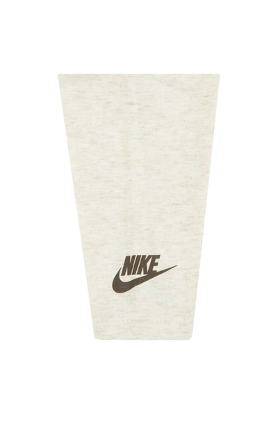 Shop Nike Leopard Print Fleece Sweatshirt & Leggings Set In Pale Ivory Heather