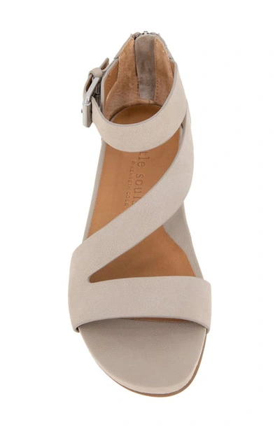 Shop Gentle Souls By Kenneth Cole Gwen Asymmetric Strappy Sandal In Mushroom Nubuck