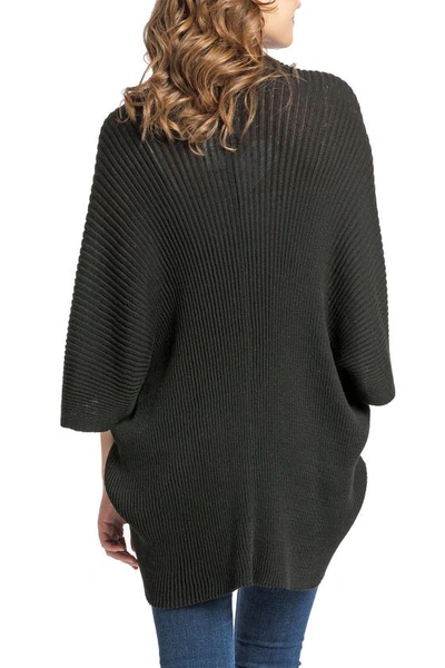 Save The Ocean Ribbed Recycled Knit Topper In Black