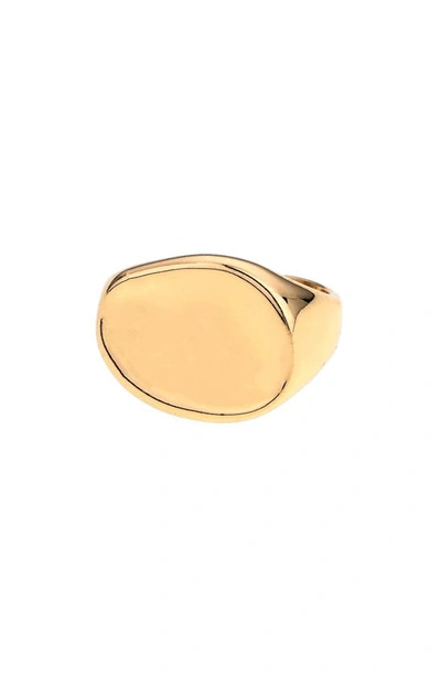 Shop Ettika Signet Ring In Gold