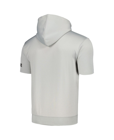 Fanatics Men's  Silver, Red New Orleans Pelicans Short Sleeve Pullover Hoodie In Silver,red