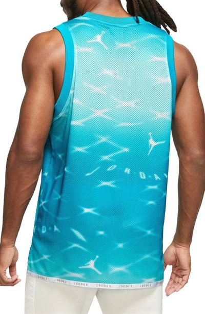 Jordan Essentials Mesh Tank In Aquatone/ Aquatone/ White