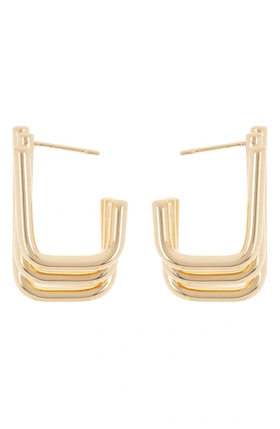 Shop Area Stars Triple Tier Stud Earrings In Gold