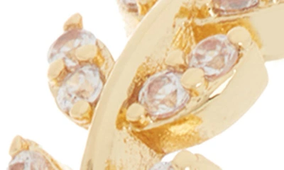 Shop Area Stars Vine Crystal Huggie Hoop Earrings In Gold