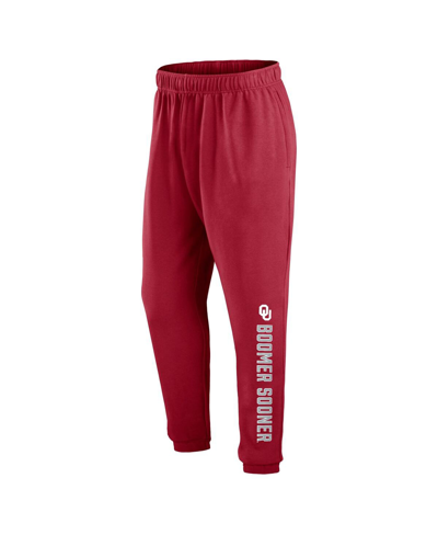 Shop Fanatics Men's  Crimson Oklahoma Sooners Chop Block Fleece Sweatpants