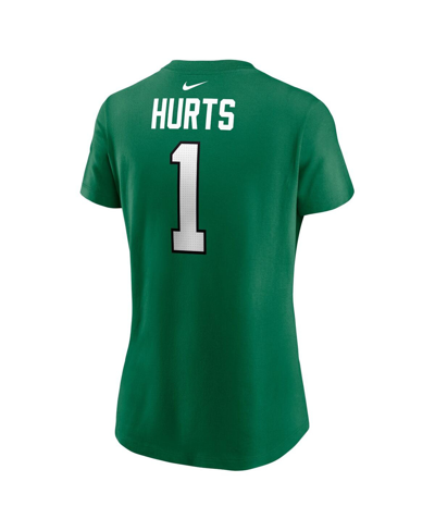 Nike Women's  Jalen Hurts Kelly Green Philadelphia Eagles Player Name And Number T-shirt In Kelly Green