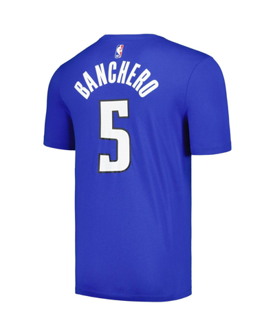 Jordan Men's  Paolo Banchero Blue Orlando Magic 2022/23 Statement Edition Name And Number T-shirt In Blue