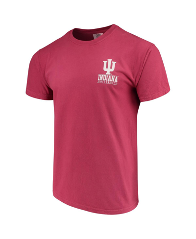 Image One Crimson Indiana Hoosiers Comfort Colors Campus Icon T-shirt In Crimson