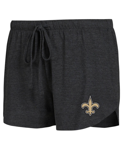 Shop Concepts Sport Women's  Black, Gold New Orleans Saints Raglan Long Sleeve T-shirt And Shorts Lounge S In Black,gold