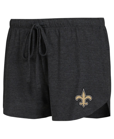Concepts Sport Women's  Black, Gold New Orleans Saints Raglan Long Sleeve T-shirt And Shorts Lounge S In Black,gold