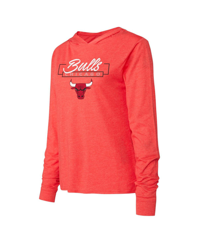 Concepts Sport Women's  Red Chicago Bulls Meter Pullover Hoodie And Pants Set In Red
