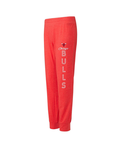 Concepts Sport Women's  Red Chicago Bulls Meter Pullover Hoodie And Pants Set In Red