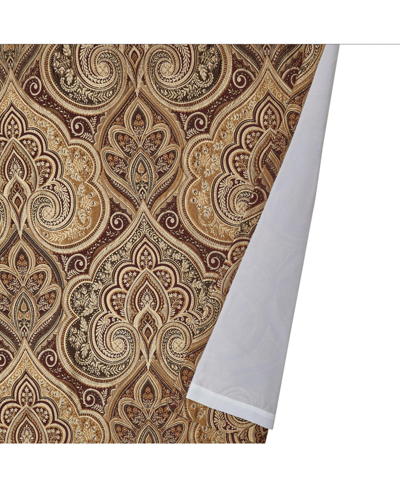 Five Queens Court Bordeaux Window Panel Pair, 50" X 95" In Crimson