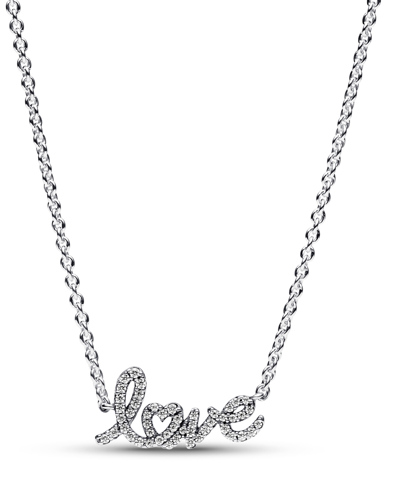 Shop Pandora Sterling Silver With Clear Cubic Zirconia Love Collier Necklace