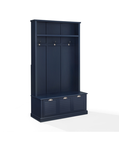Crosley Furniture Ellison 42.5" Wood Hall Tree In Navy