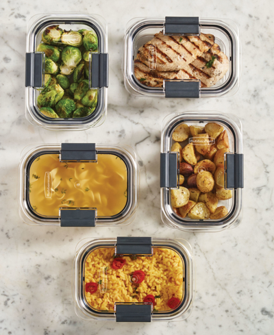 Rubbermaid Brilliance 20-pc. Container Set In Black