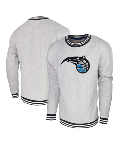 Shop Stadium Essentials Men's  Heather Gray Orlando Magic Club Level Pullover Sweatshirt