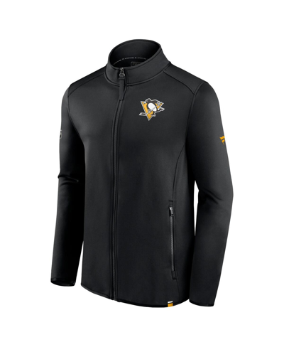 Shop Fanatics Men's  Black Pittsburgh Penguins Authentic Pro Full-zip Jacket