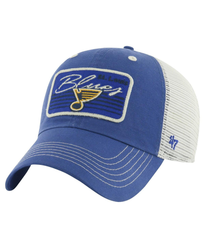 Shop 47 Brand Men's ' Blue St. Louis Blues Five Point Patch Clean Up Adjustable Hat
