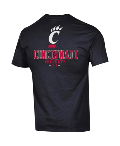 Shop Champion Men's  Black Cincinnati Bearcats Stack 2-hit T-shirt