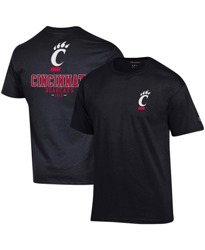 Shop Champion Men's  Black Cincinnati Bearcats Stack 2-hit T-shirt