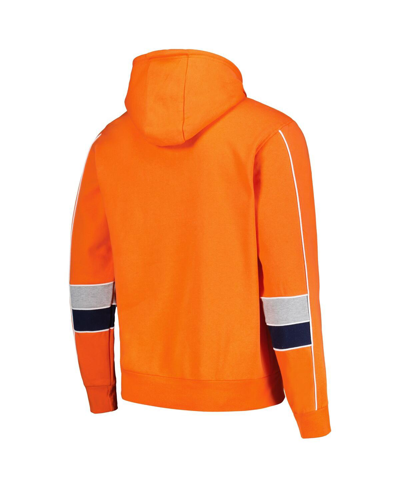 Starter Orange Denver Broncos Captain Pullover Hoodie In Orange