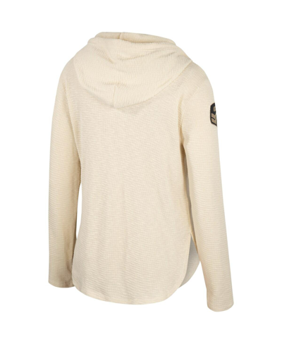 Colosseum Cream West Virginia Mountaineers Oht Military Appreciation Casey Raglan Long Sleeve Hoodie In Cream