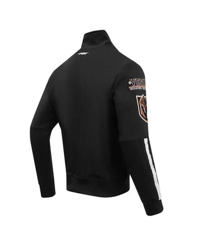 Pro Standard Men's  Black Vegas Golden Knights Classic Chenille Full-zip Track Jacket In Black