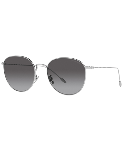 Shop Giorgio Armani Women's Sunglasses, Ar6114 54 In Silver-tone