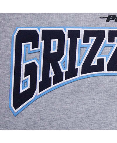 Shop Pro Standard Men's  Heather Gray Memphis Grizzlies Crest Emblem Pullover Sweatshirt
