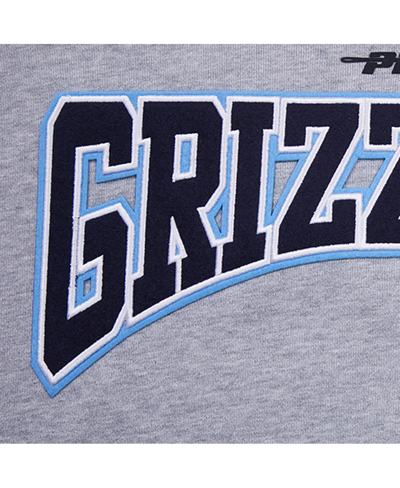 Pro Standard Heather Gray Memphis Grizzlies Crest Emblem Pullover Sweatshirt In Heather Gray
