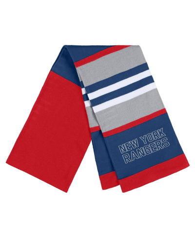 Wear By Erin Andrews Women's  New York Rangers Stripe Glove And Scarf Set In Red,navy