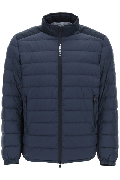 Shop Woolrich Bering Lightweight Down Jacket In Blue