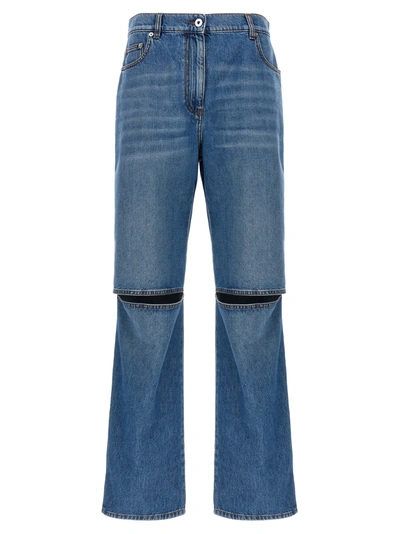 Shop Jw Anderson Cut-out Jeans In Blue