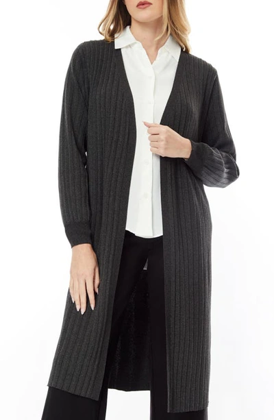Shop By Design Jae Ribbed Cardigan Duster In Black
