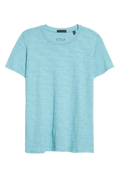 Atm Anthony Thomas Melillo Slub Jersey Schoolboy Crewneck T-shirt In Stillwater