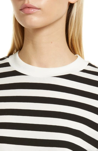 & Other Stories Stripe Long Sleeve Cotton Knit Top In Beige/ White Stripe