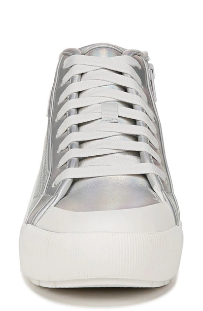 Dr. Scholl's Women's Time Off Faux Leather Low Top Platform Sneakers In Silver