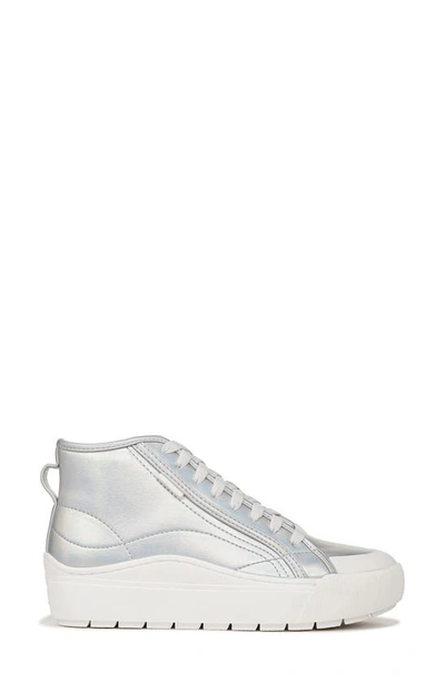 Dr. Scholl's Women's Time Off Faux Leather Low Top Platform Sneakers In Silver