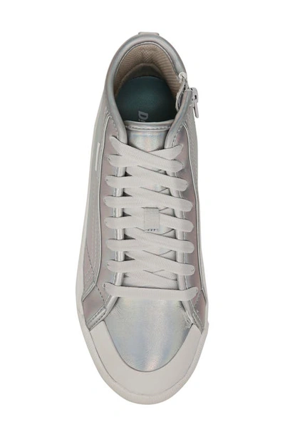 Dr. Scholl's Women's Time Off Faux Leather Low Top Platform Sneakers In Silver
