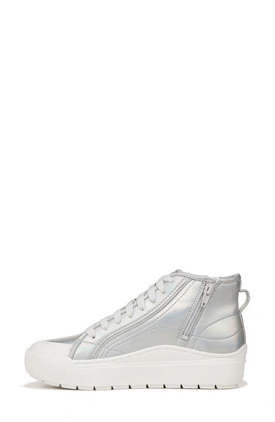 Shop Dr. Scholl's Time Off High Top Sneaker In Silver