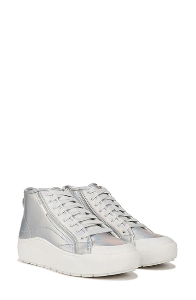Dr. Scholl's Women's Time Off Faux Leather Low Top Platform Sneakers In Silver