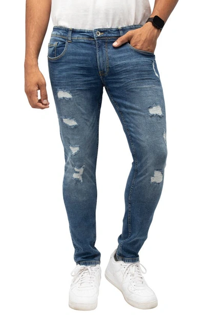 Shop X-ray Xray Distressed Skinny Jeans In Med Stone